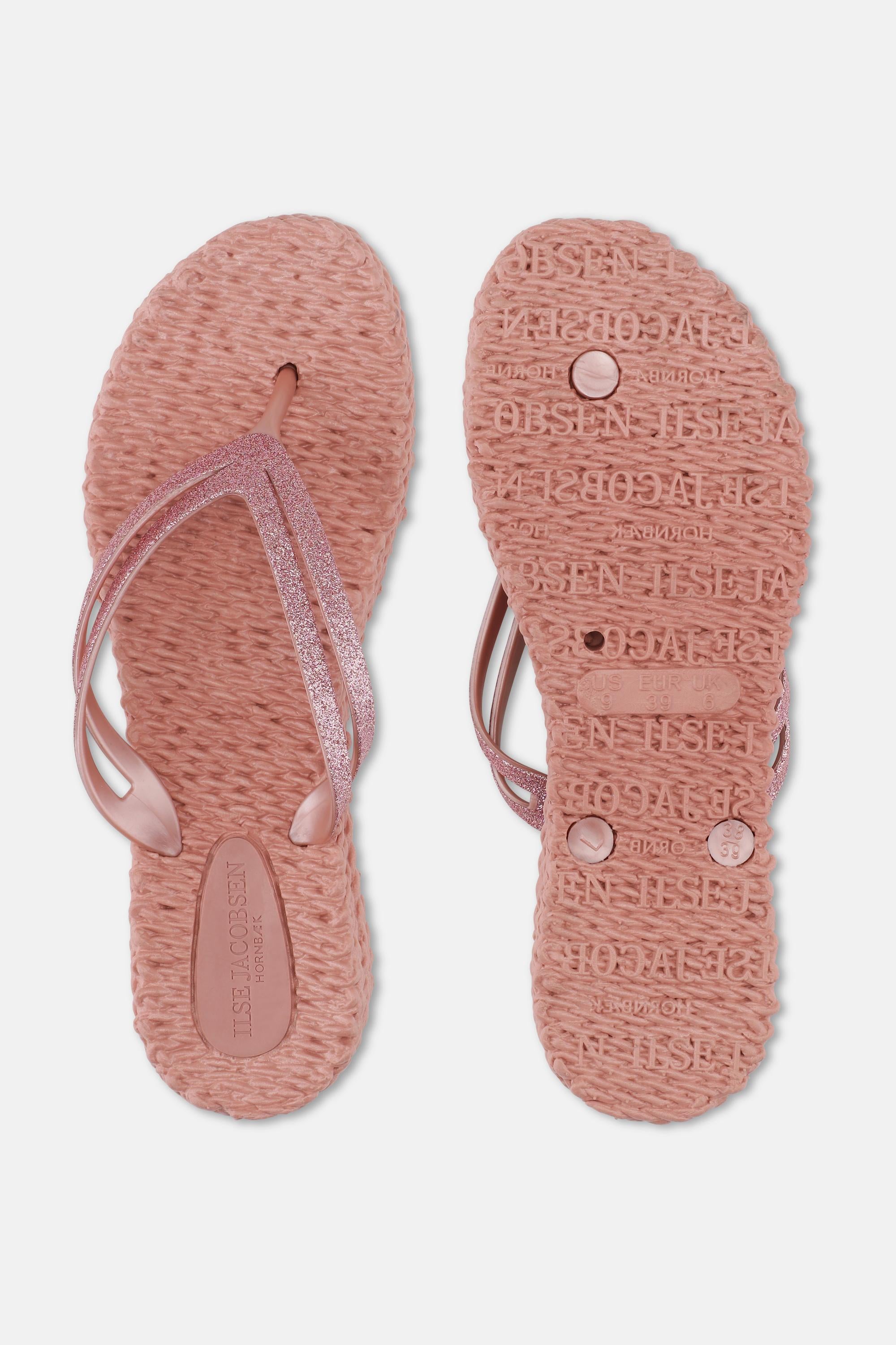 Platform Flip-flops Glitter - Misty Rose